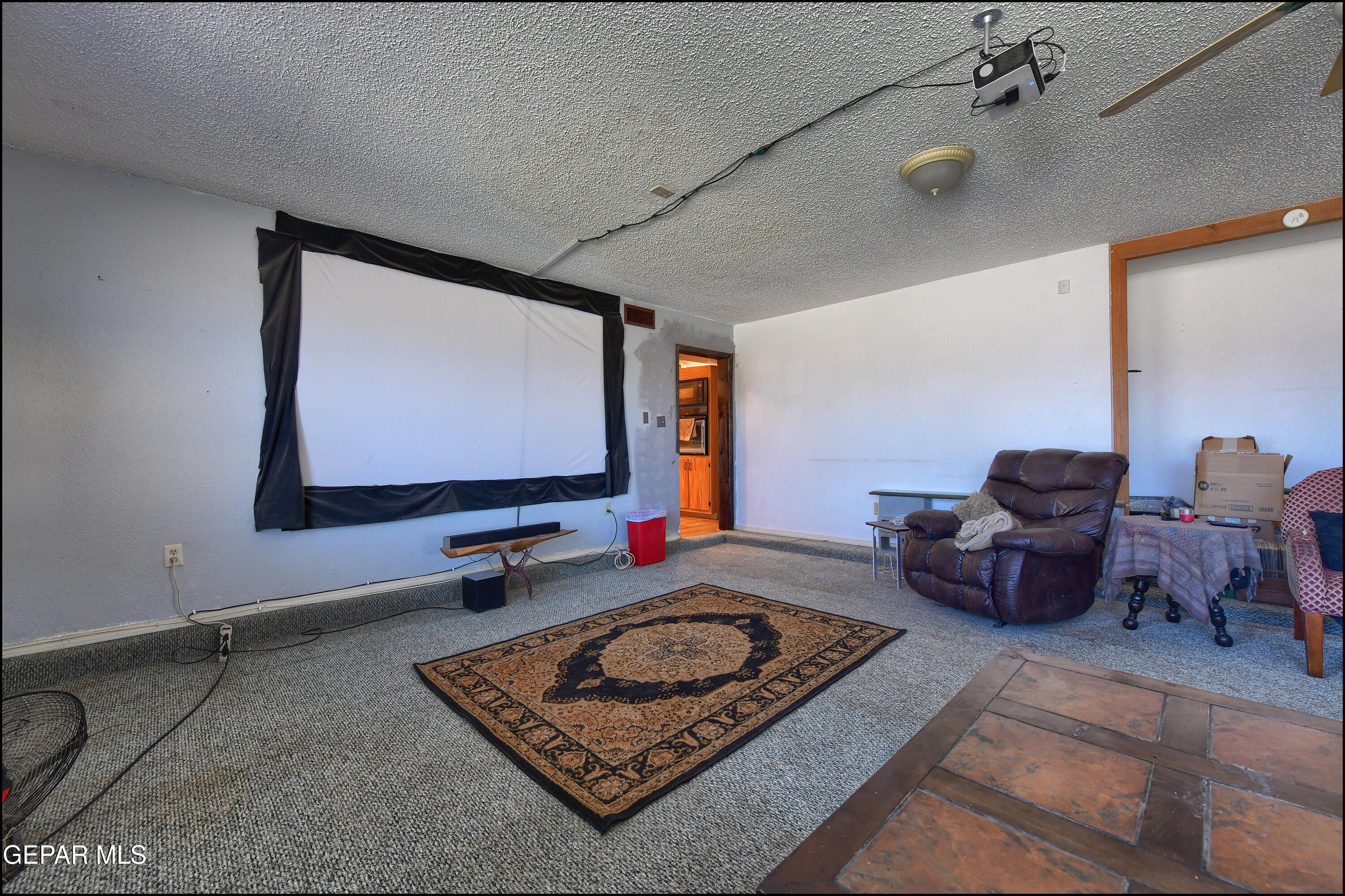 395 Gabaldon Road Anthony, NM 88021 - Photo 21 of 84 a living room with furniture and a flat screen tv