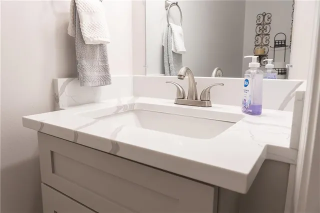 a close view of sink and tap