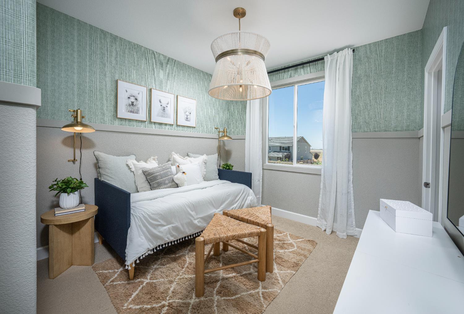 6708 Kaweah Lane Stockton, CA 95219 - Photo 15 of 21 a bedroom with a bed and ceiling fan