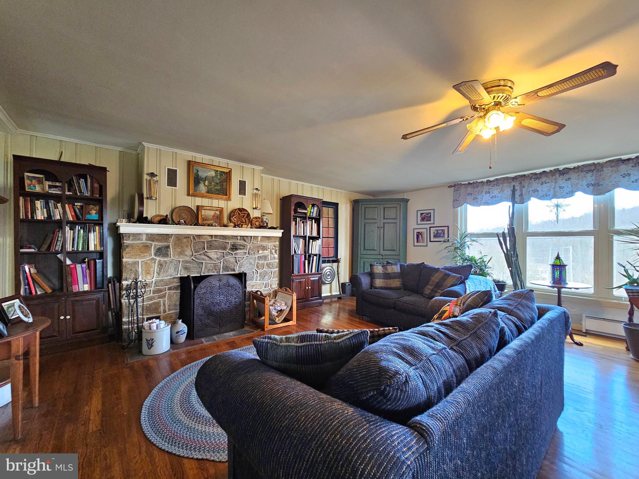 205 Valley View Road Hellertown, PA 18055 - Photo 2 of 27 a living room with furniture and a fireplace