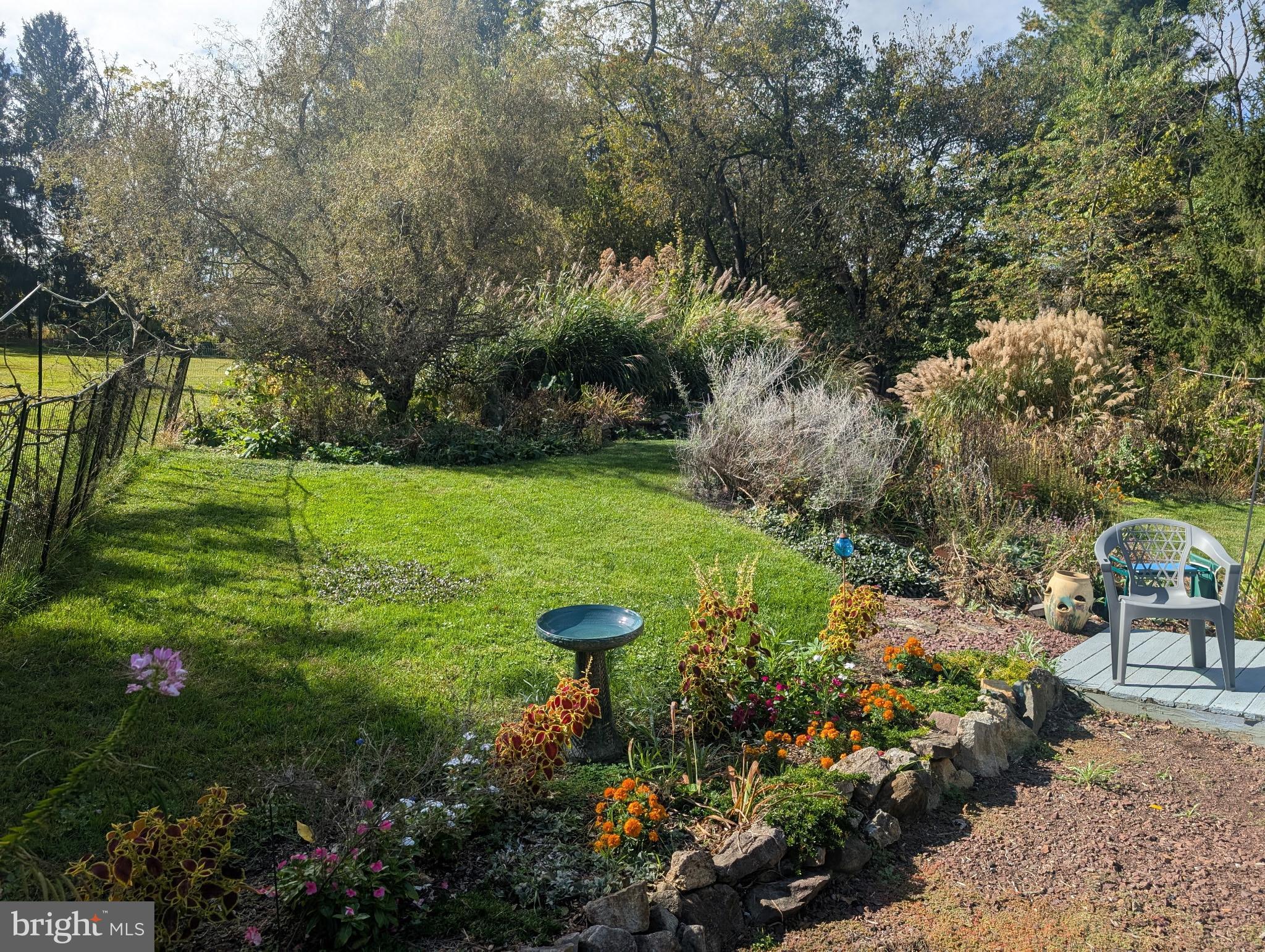 205 Valley View Road Hellertown, PA 18055 - Photo 26 of 27 a view of a garden with large trees