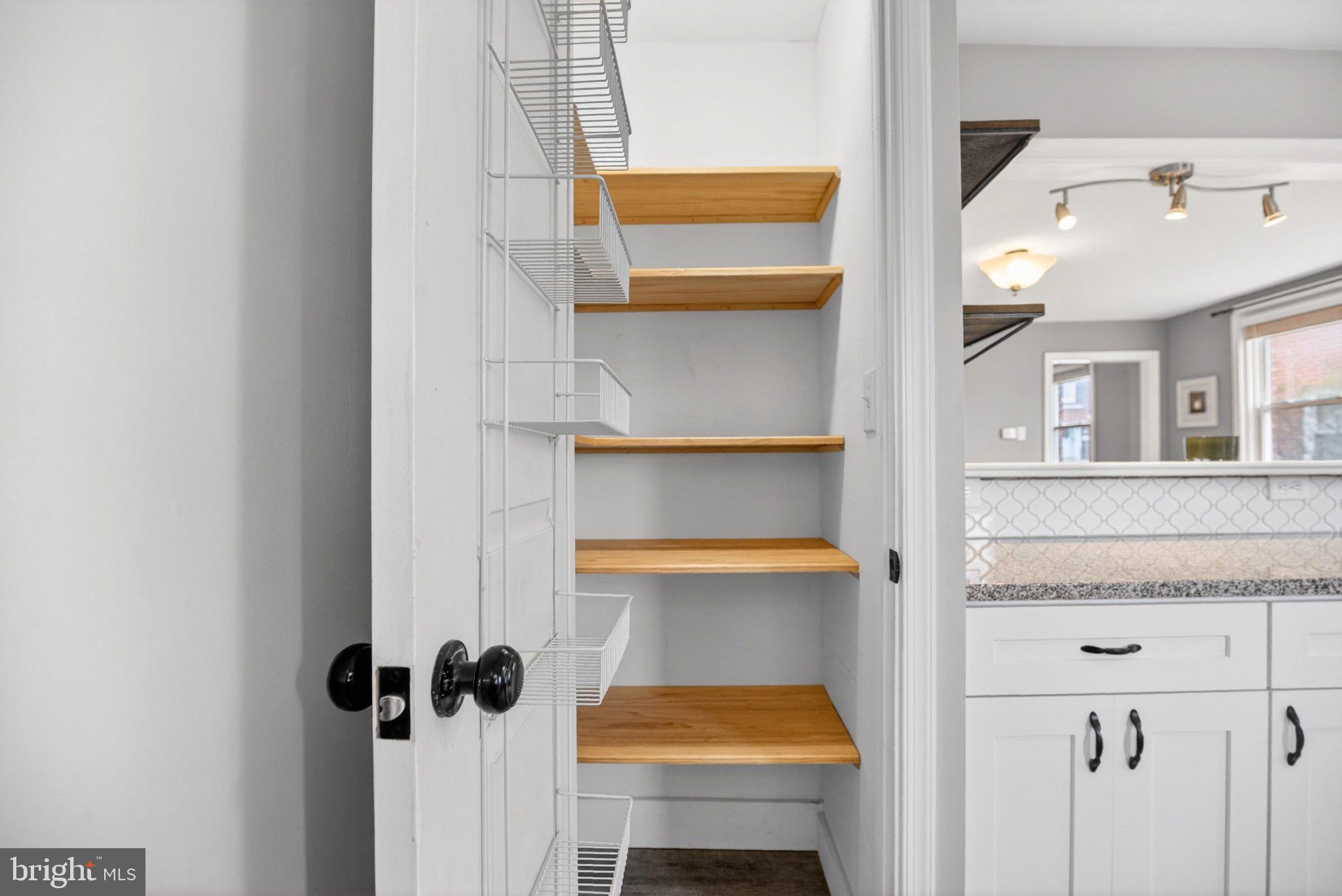 712 Clarendon Road Drexel Hill, PA 19026 - Photo 13 of 30 Stylish pantry with sleek shelves.