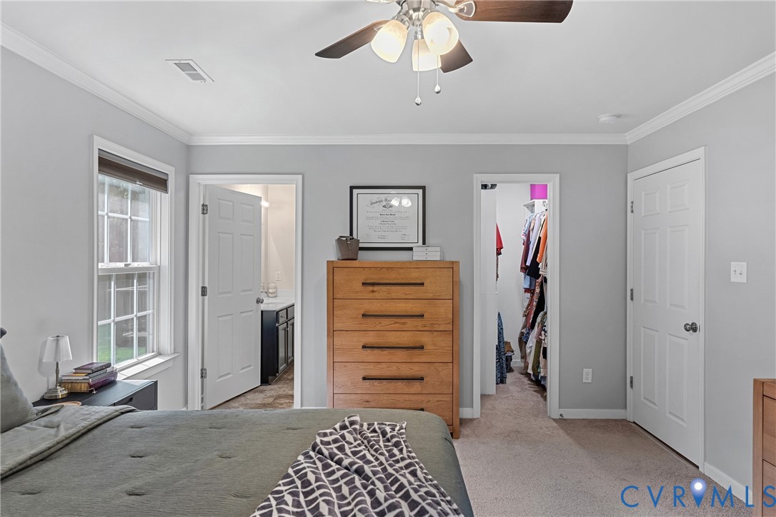 17045 Annfield Road Beaverdam, VA 23015 - Photo 26 of 40 Carpeted flooring, crown molding, double-hung wind