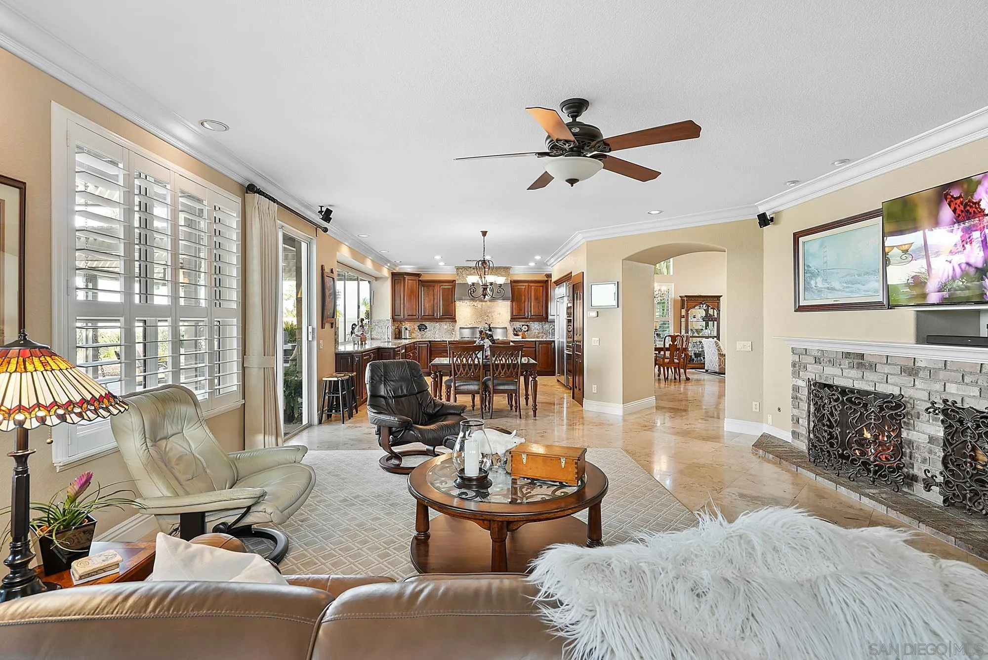 5028 Avenida De La Plata Oceanside, CA 92057 - Photo 21 of 68 a living room with fireplace furniture and a flat screen tv