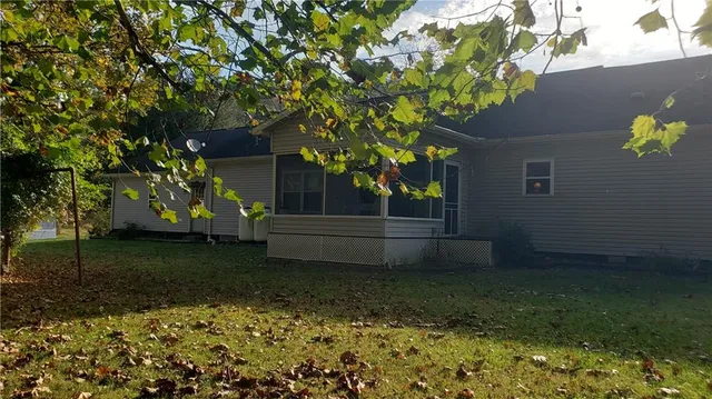 a house view with a garden space