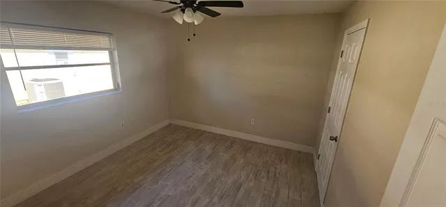 an empty room with a window