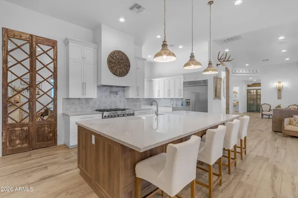 a view of a garage with a bike and car