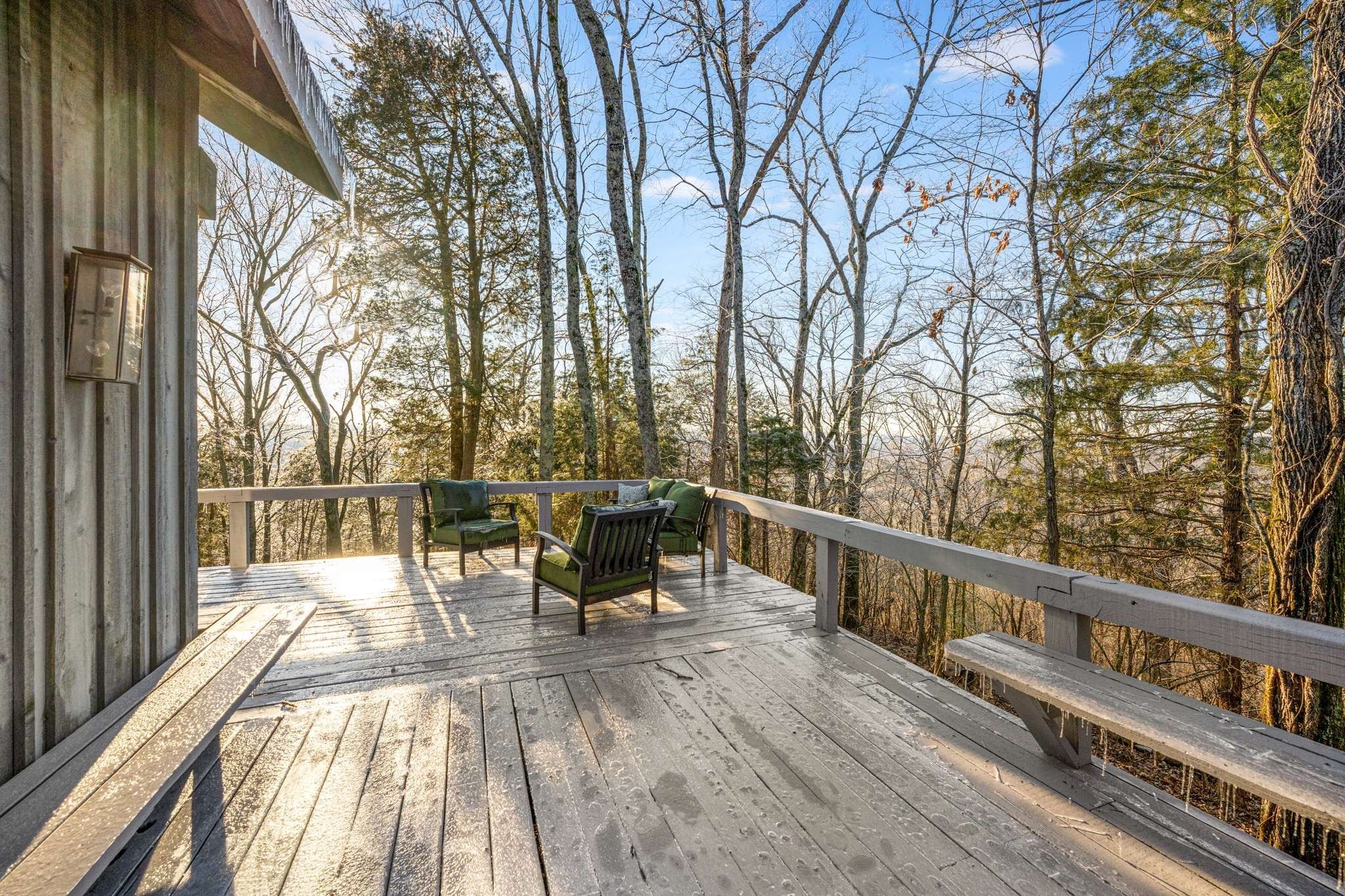 360 Vaughn Road Nashville, TN 37221 - Photo 15 of 36 a view of balcony with chairs and wooden fence