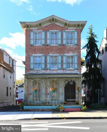 a front view of a building