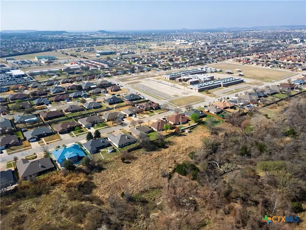 an aerial view of multiple houses
