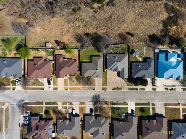 an aerial view of multiple house