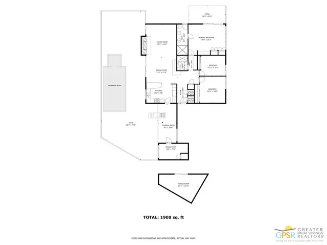 a picture of a room with a floor and white wall