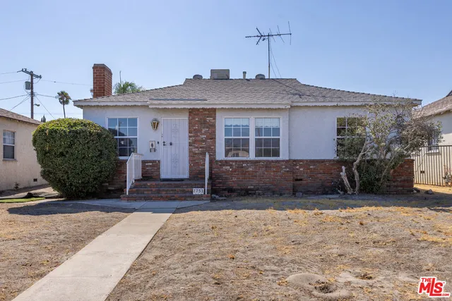 a front view of a house