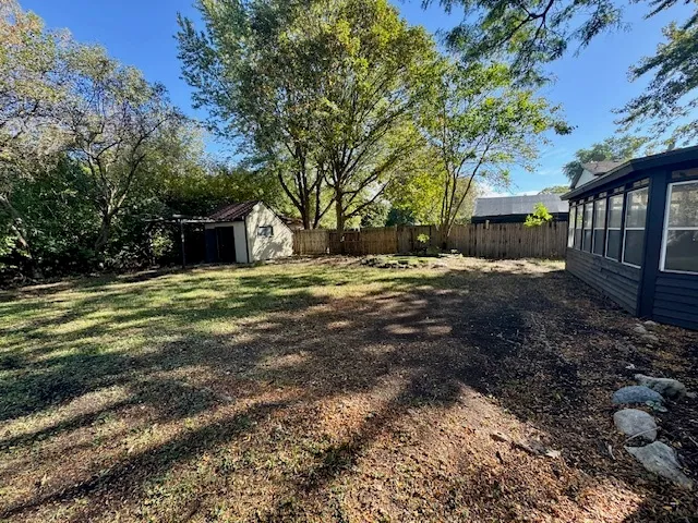 a house view with a garden space