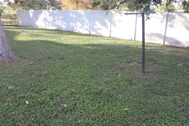 a view of a trees with a yard