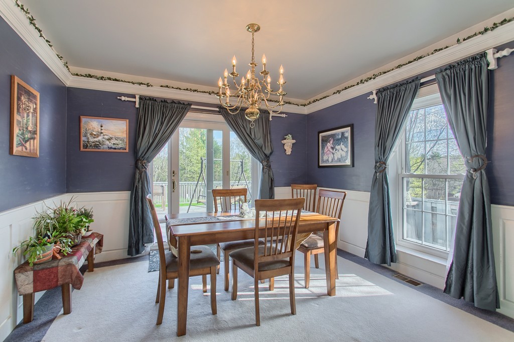 318 Patriots Road Templeton, MA 01468 - Photo 15 of 30 a dining room with furniture a livingroom and chandelier