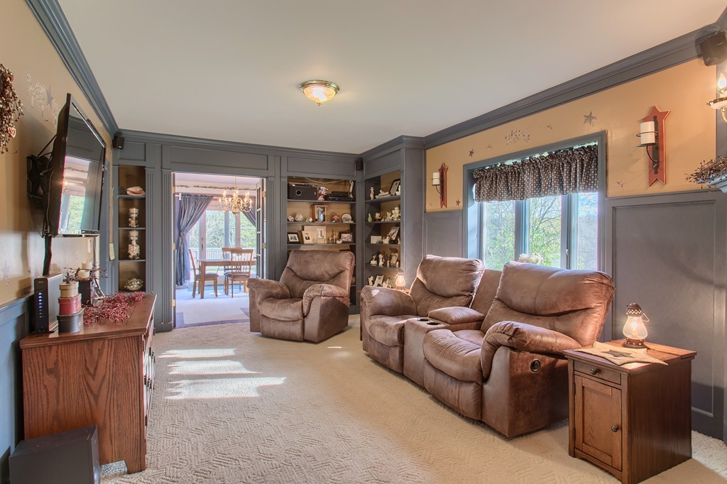 318 Patriots Road Templeton, MA 01468 - Photo 19 of 30 a living room with furniture and a floor to ceiling window