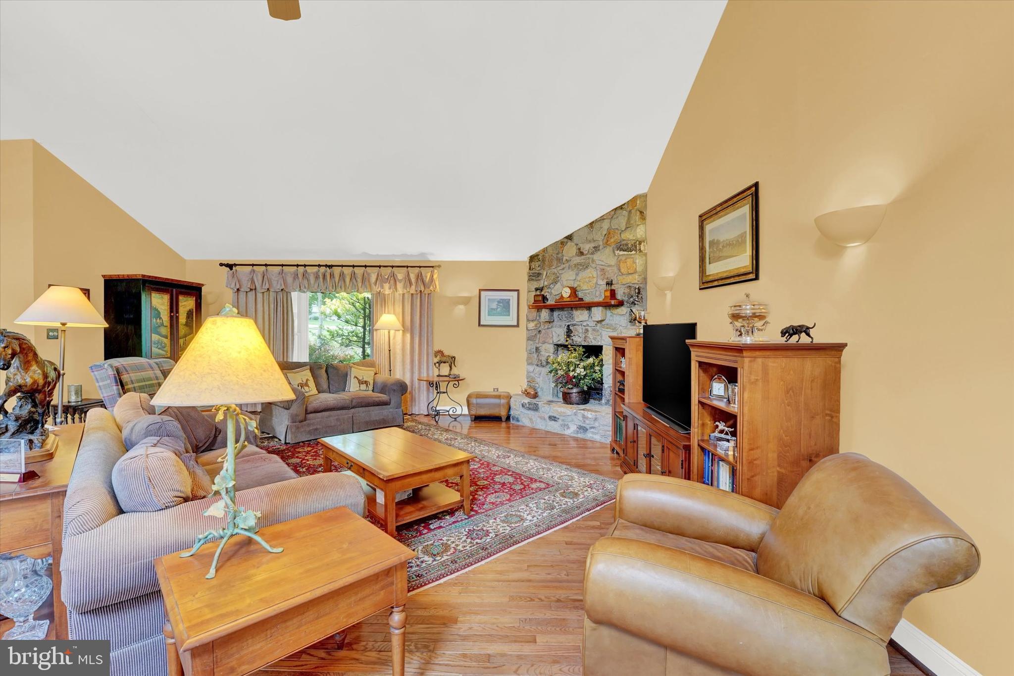 535 Nottingham Road Elkton, MD 21921 - Photo 8 of 44 Floor to Ceiling Stone Fireplace w/ Propane Insert