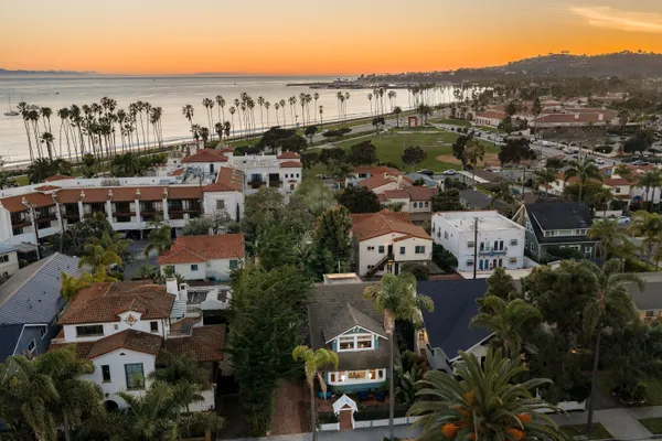 an aerial view of multiple house