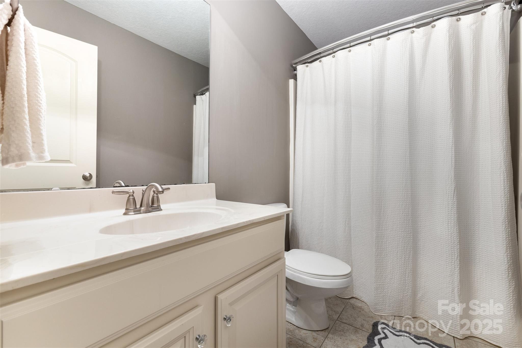 689 Presbyterian Road Mooresville, NC 28115 - Photo 25 of 34 a bathroom with a toilet a sink and a mirror