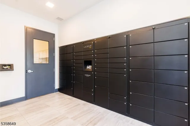 a bathroom with a mirror