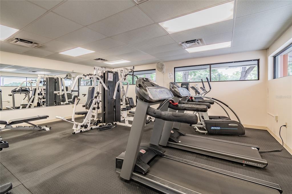 11340 Carriage Hill Drive, Unit 4 Port Richey, FL 34668 - Photo 30 of 36 a view of a room with gym equipment