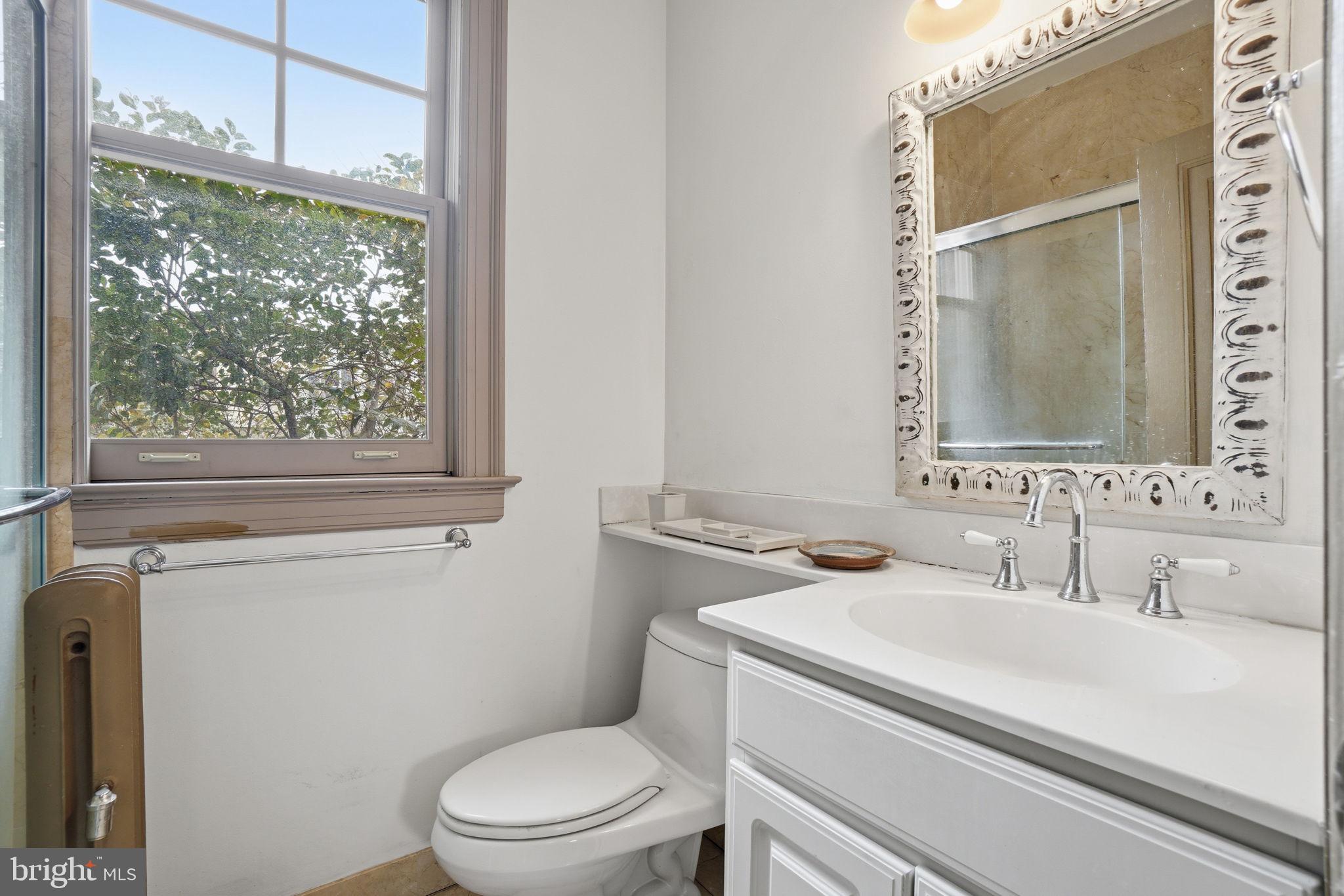105 6th Street Southeast, Unit 108 Washington, DC 20003 - Photo 17 of 21 a bathroom with a sink a toilet and a mirror