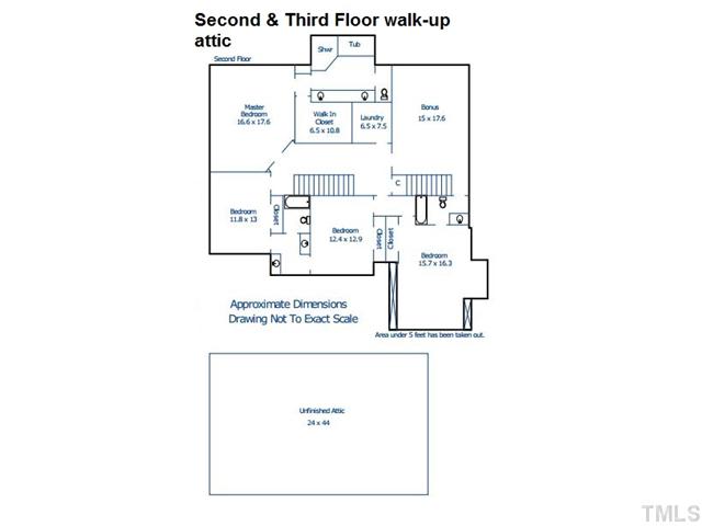 3611 Forward Way Raleigh, NC 27614 - Photo 24 of 25 Second Floor and third floor walk up attic - great convenient storage!