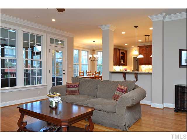 3611 Forward Way Raleigh, NC 27614 - Photo 25 of 25 Open floor plan great for entertaining ? and note the gorgeous wood trim and oil-rubbed bronze fixtures throughout the home!