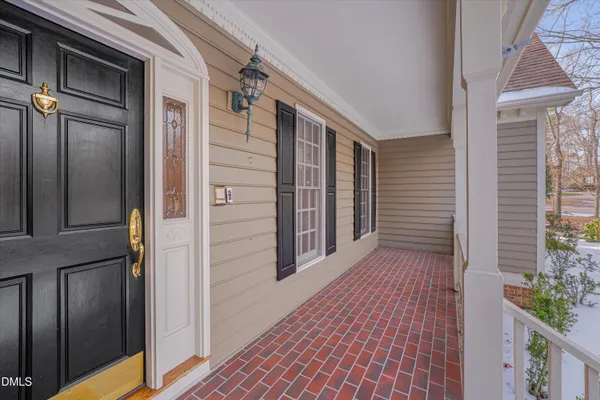 wooden floor in an empty room with a gallery