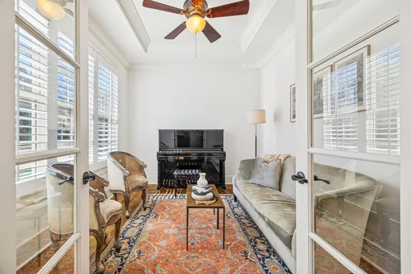 a view of a room with a front door