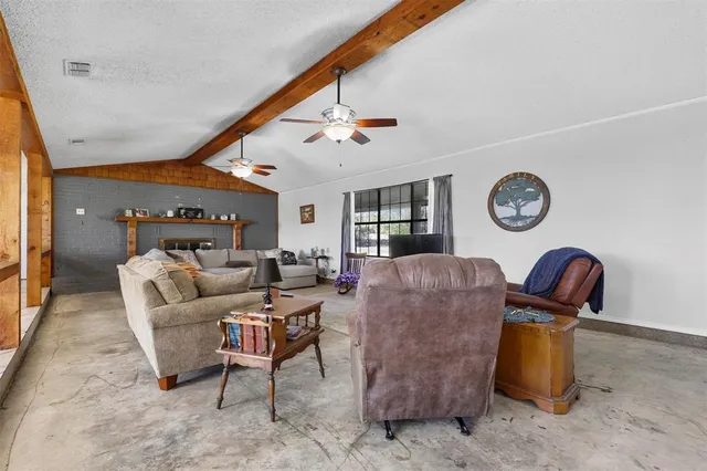 a view of a dining area with furniture