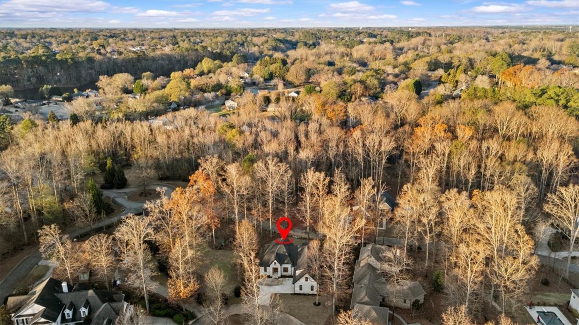 304 Avenue Of Oaks Anderson, SC 29621 - Photo 34 of 38 This elevated view captures the extensive treeline surrounding the property under a bright sky.