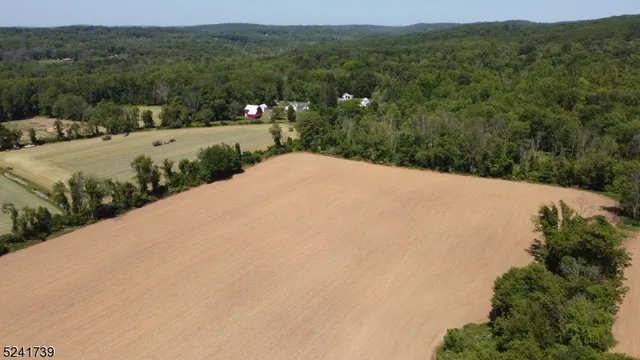 a view of a road with a yard