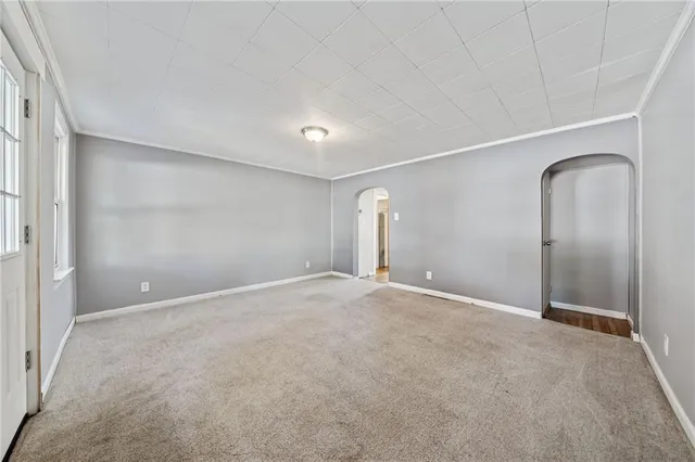 an empty room with window