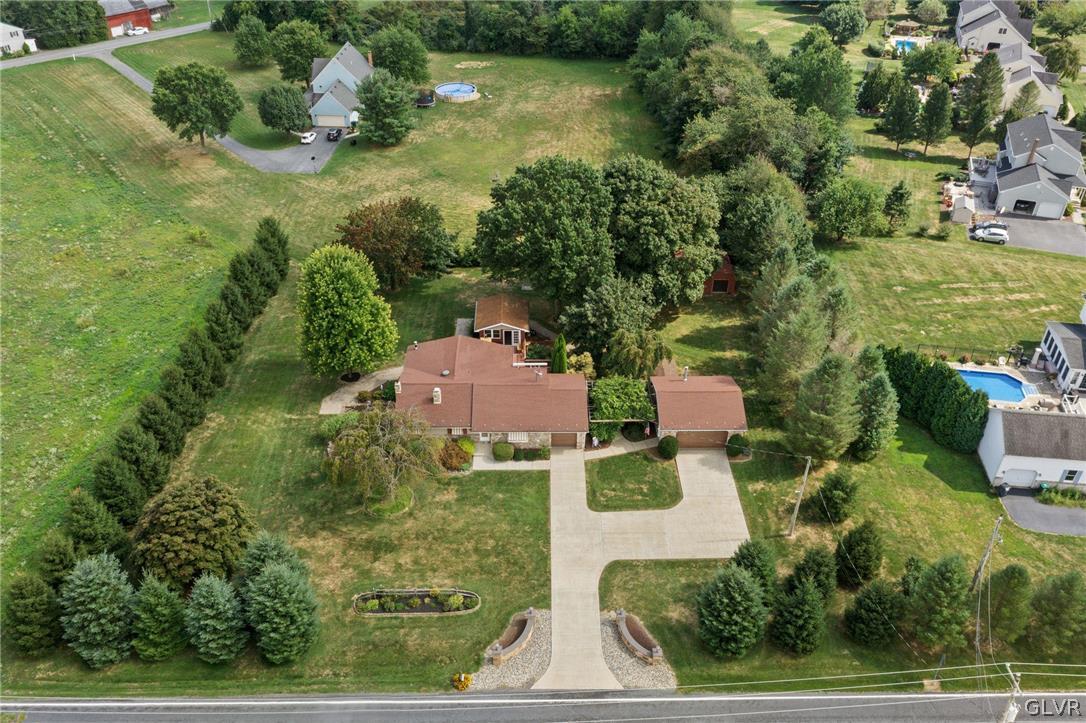 1505 Bushkill Center Road Nazareth, PA 18064 - Photo 2 of 34 an aerial view of residential houses with outdoor space and trees
