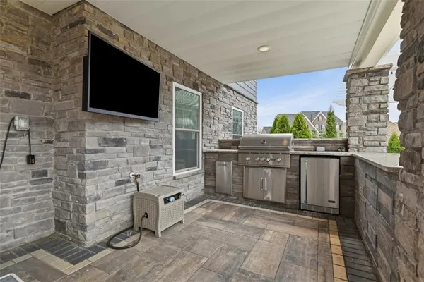 a view of a patio with a patio