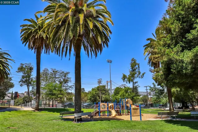 a view of a building with a street
