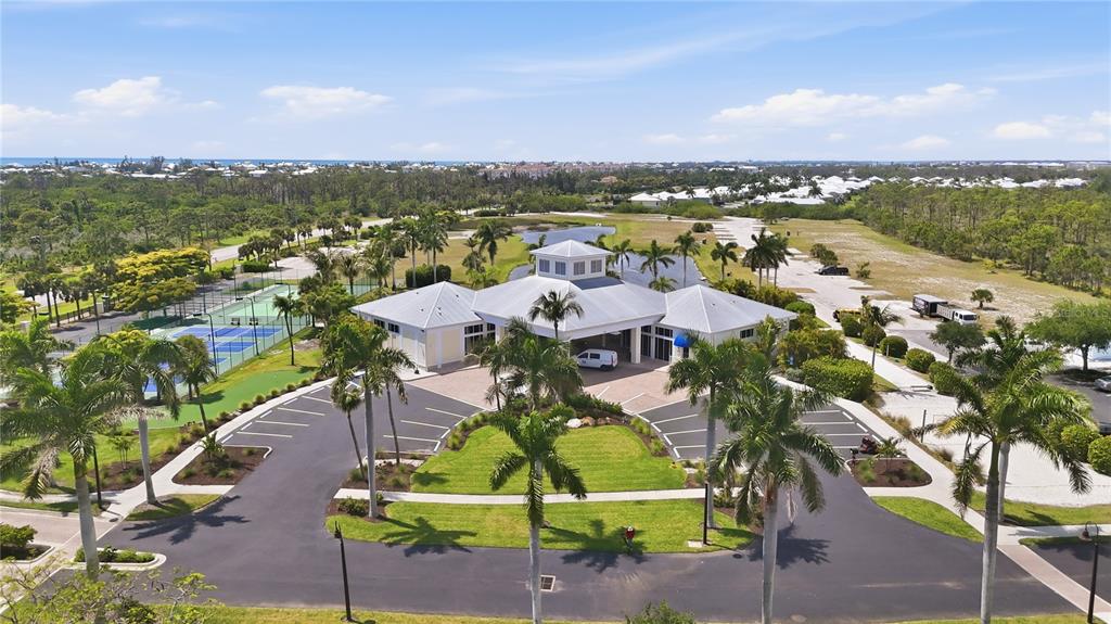 8405 Placida Road, Unit 204 Placida, FL 33946 - Photo 41 of 49 an aerial view of a house with a swimming pool yard and outdoor seating