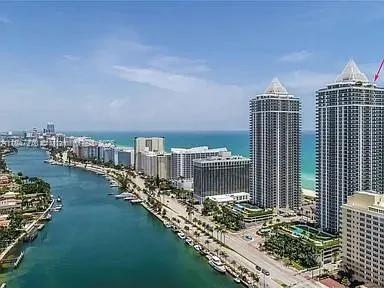 a view of a city with tall buildings