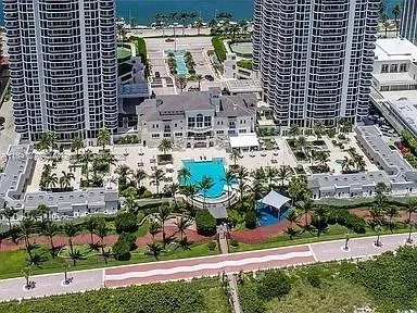 a view of a city with tall buildings