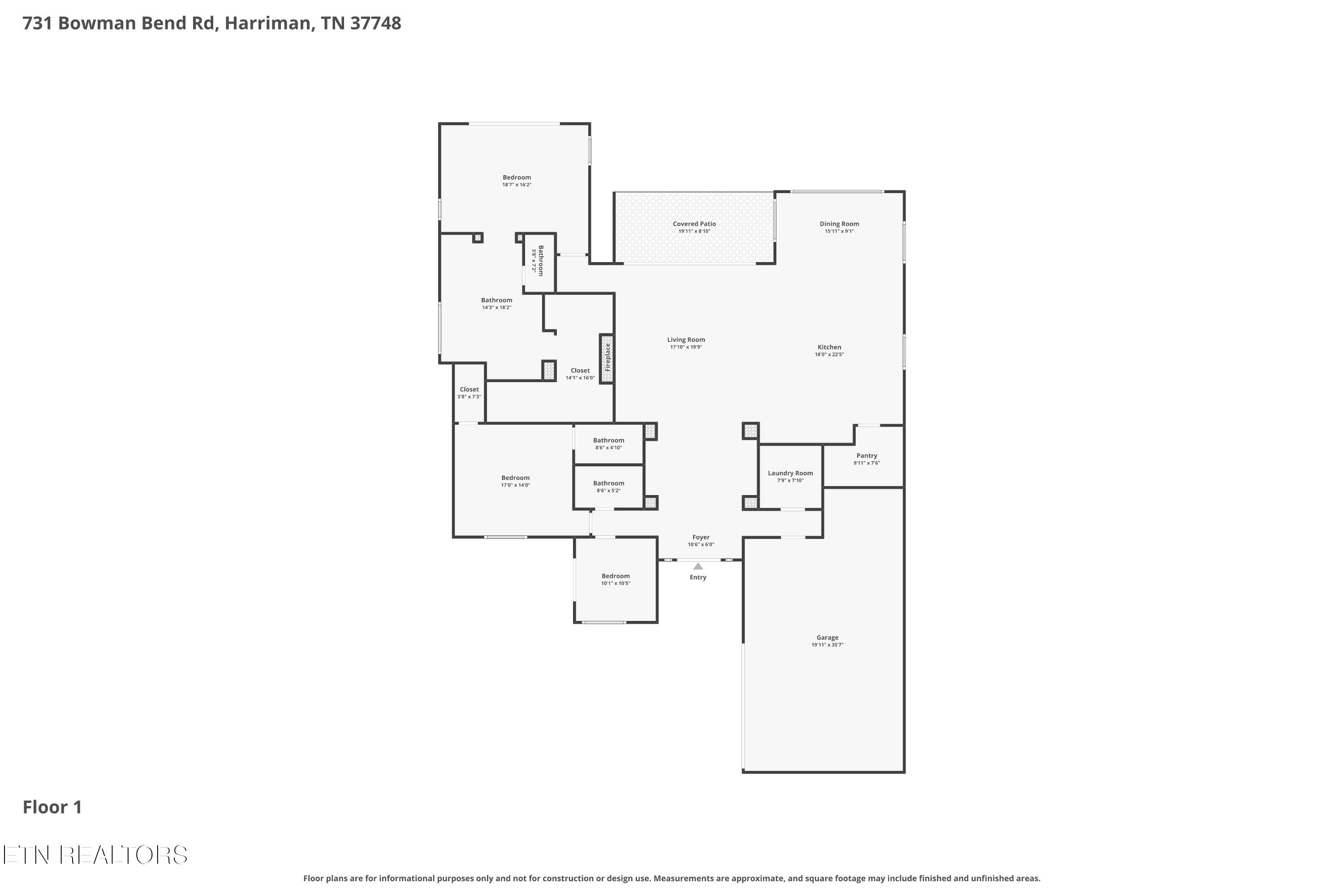 731 Bowman Bend Road Harriman, TN 37748 - Photo 60 of 60 Floor Plan