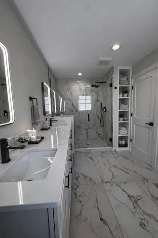 a view of a kitchen with a sink