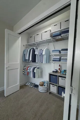 a view of storage and utility room with racks on the wall