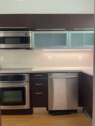 a stove top oven sitting inside of a kitchen