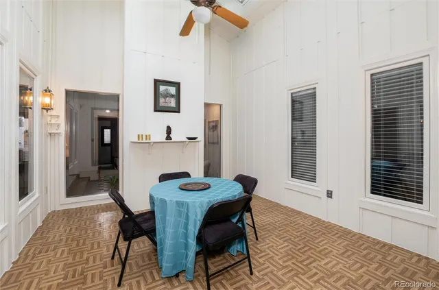 a workspace with a couch