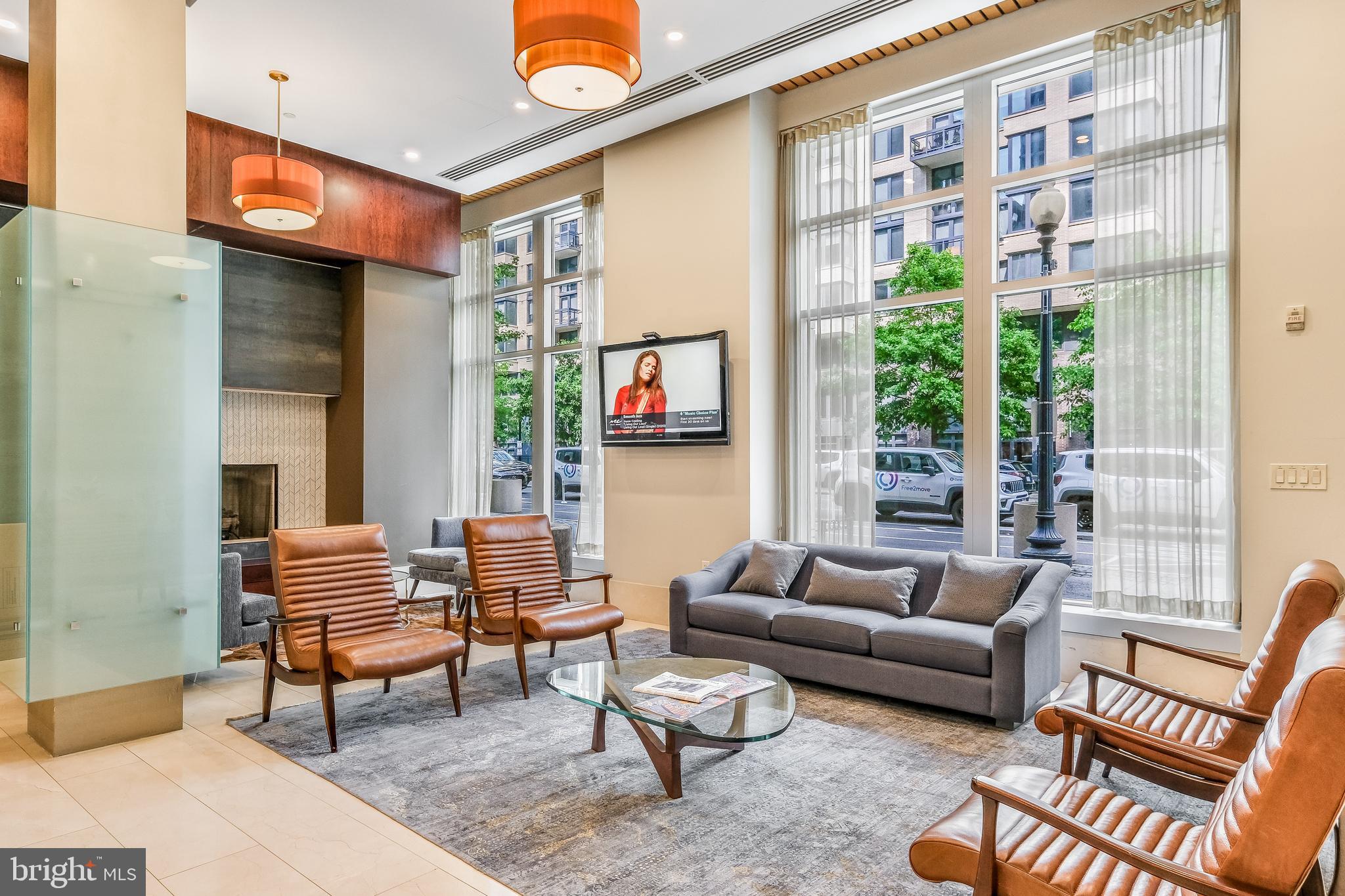 1025 First Street Southeast, Unit 201 Washington, DC 20003 - Photo 2 of 31 a living room with furniture and a potted plant