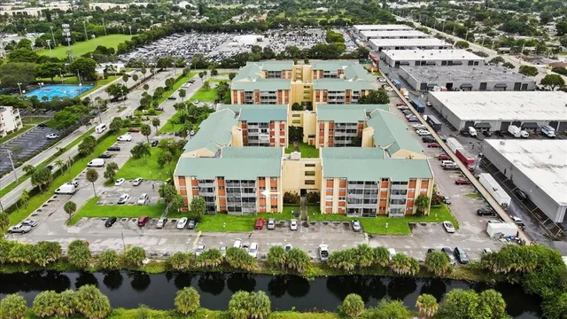 an aerial view of multiple house