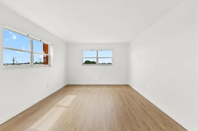 an empty room with a window