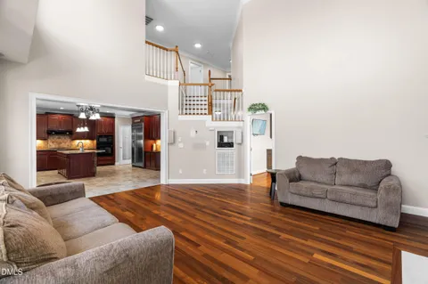 a view of livingroom with furniture and wooden floor